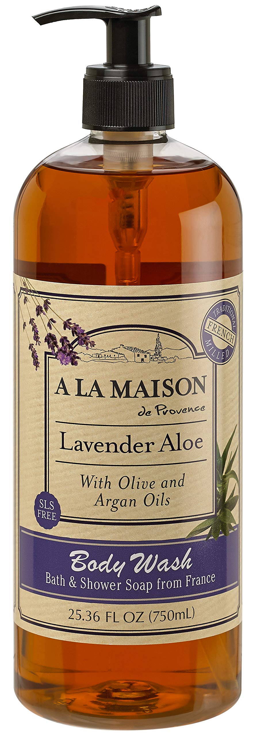 A LA MAISON Lavender Body Wash bottle ready for a soothing daily cleanse