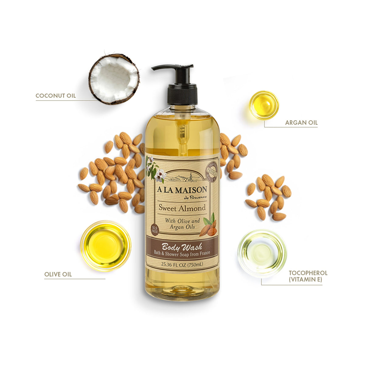 A LA MAISON rich lather from plant-derived oils for nourished skin.
