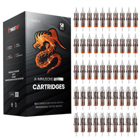 A-minusone 50 mixed tattoo cartridge needles pack, versatile for beginners.