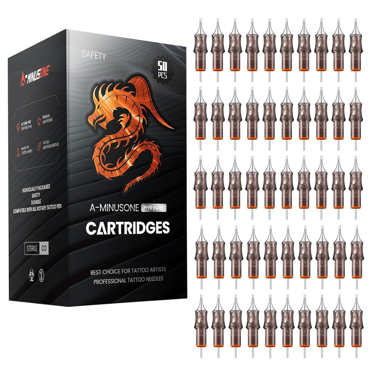 A-minusone 50-pcs assorted needles pack for versatile tattoo liner sizes