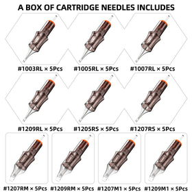 A-minusone sterilized EO gas packaging protects single-use cartridges.