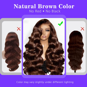 A8 chocolate brown 13x6 wig cap construction for comfort and fit.