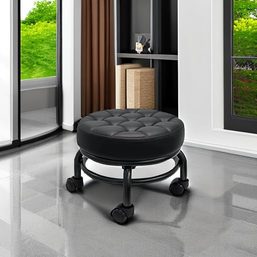 A&amp;A Rolling/Scoot Stool moves easily across the workspace.