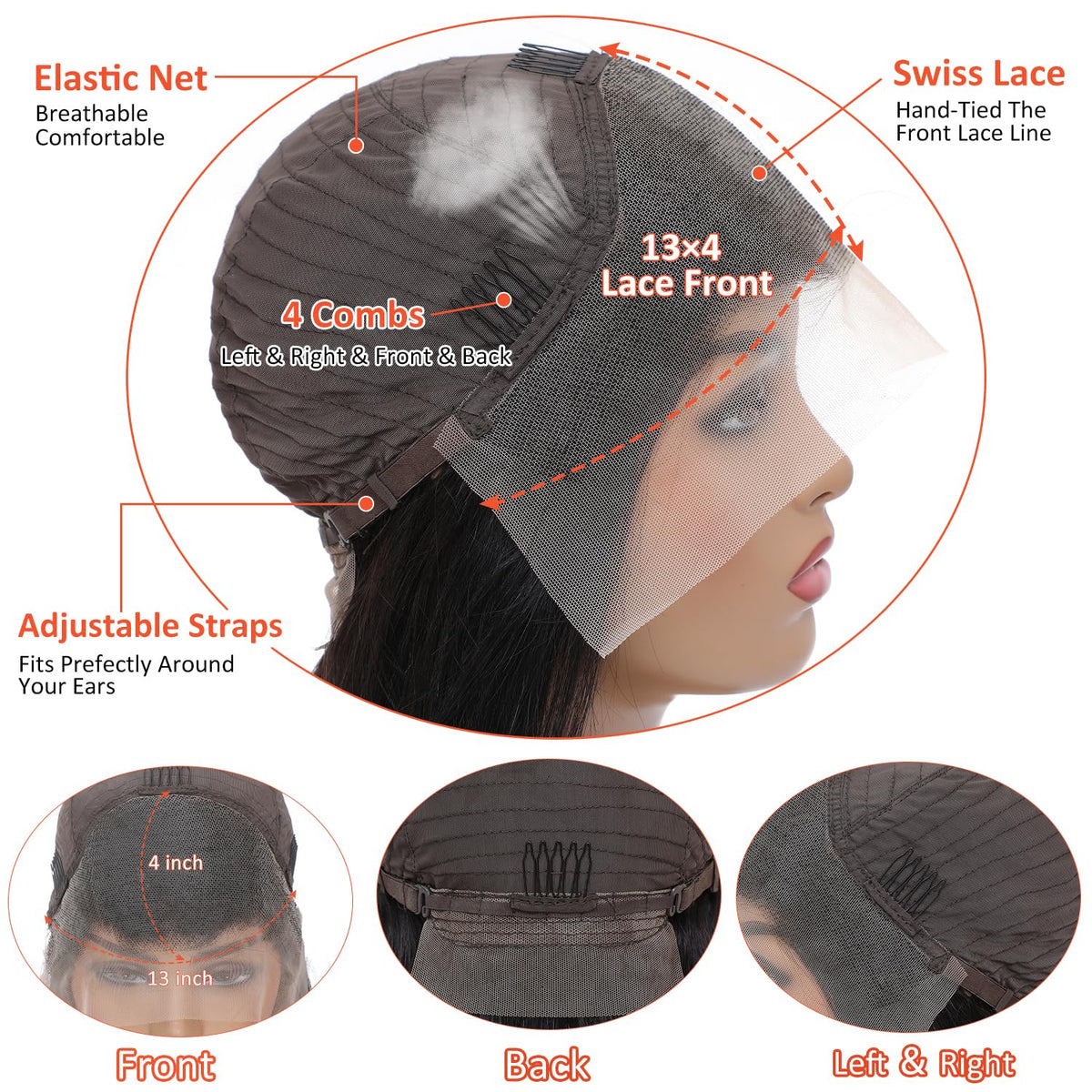 AAKJJ 200 density deep wave wig for full, voluminous look.