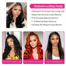 Aaliweya 5x5 lace closure wig back view with natural flow