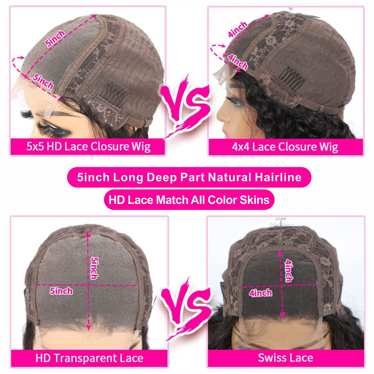 Aaliweya lace closure cap construction with adjustable straps