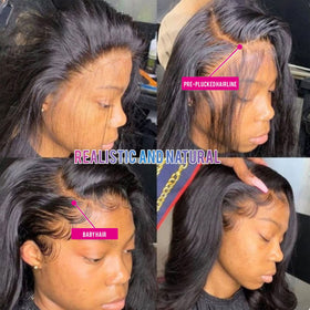 Aaliweya close-up of baby hairs for natural hairline