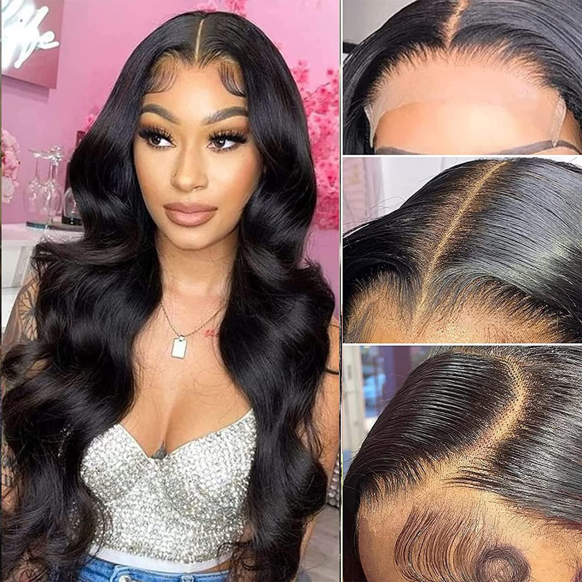 Aaliweya 5x5 HD lace closure wig front view showing natural parting