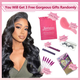 Aaliweya 5x5 wig showing versatile natural parting options