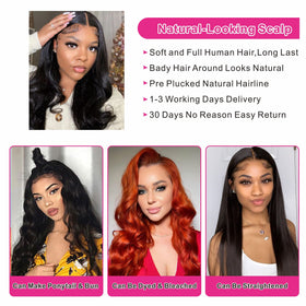 Aaliweya HD lace closure wig enables seamless parting and melt-in color.