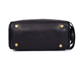 Aaron Leather Goods Vendimia Estilo 10in toiletry bag waterproof lining protects contents during travel
