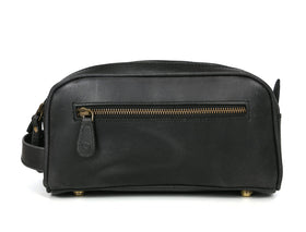 Aaron Leather Goods Vendimia Estilo external zip pocket for quick essentials.