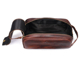 Aaron Leather Goods Vendimia Estilo sturdy YKK zipper detail