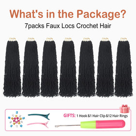 Aayubb 26-inch faux locs crochet hair lightweight and comfortable.