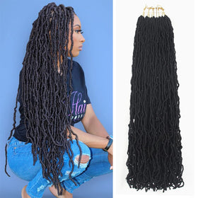 Aayubb 26-inch soft locs pre-looped for easy installation.