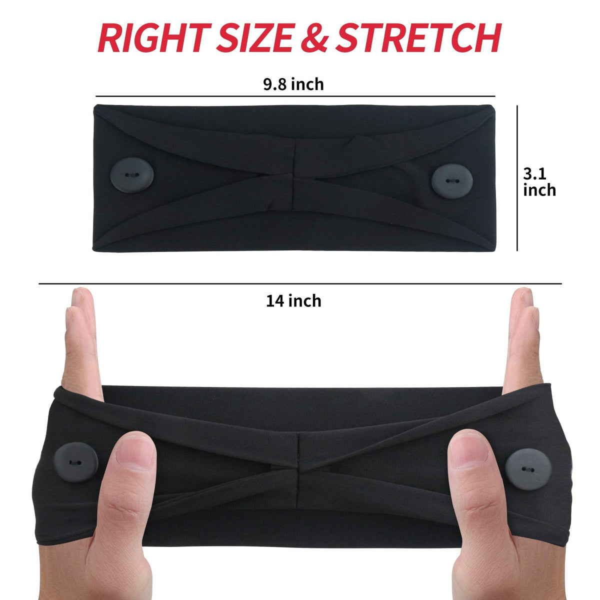 ABAMERICA versatile headband worn during makeup, workouts and daily activities