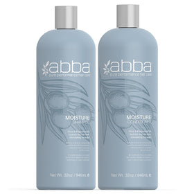 ABBA Pure Moisture Shampoo bottle highlights hydrating cleansing for dry hair