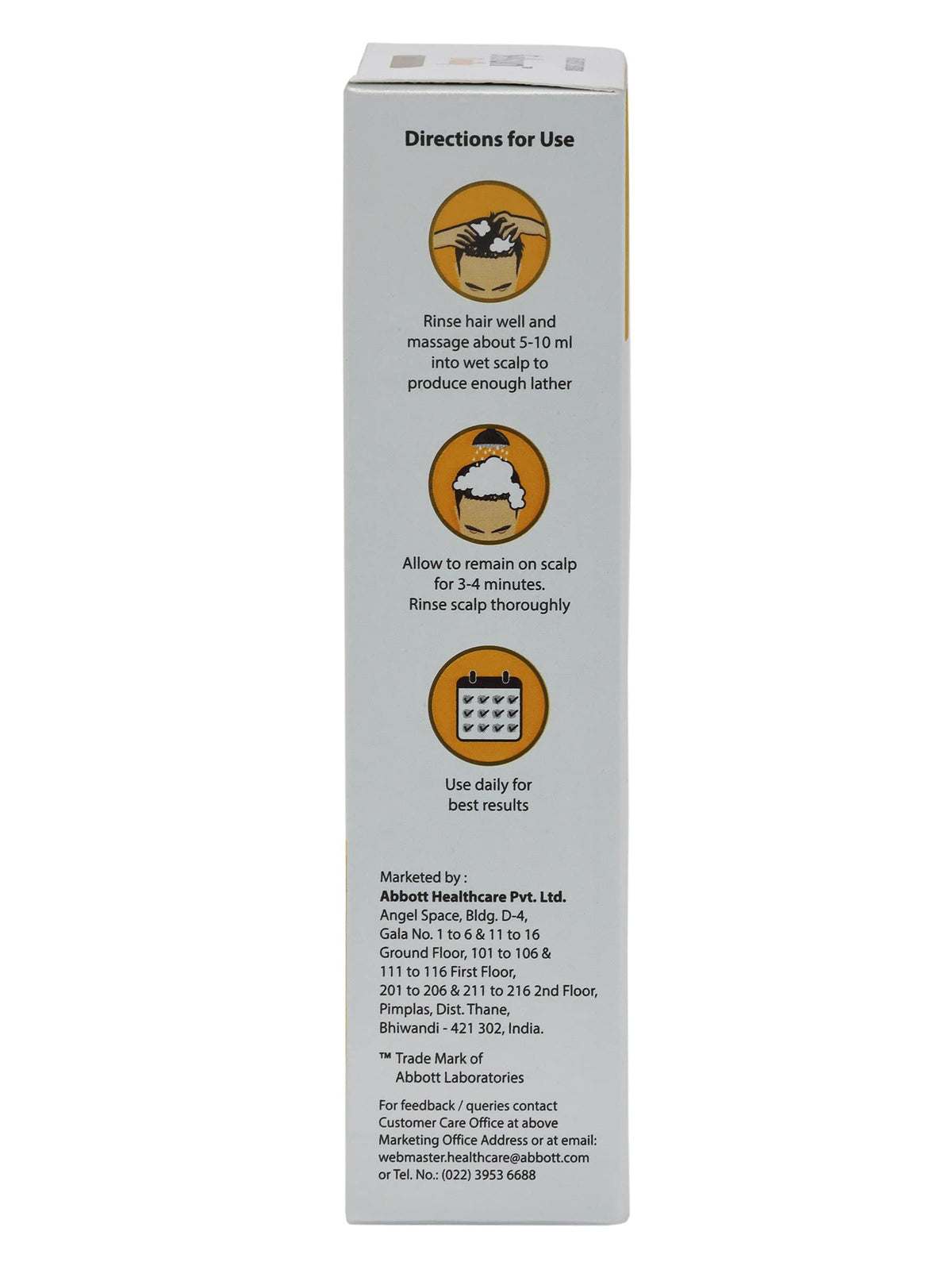 Abbott Selsun Daily conditioner included to prevent scalp dryness