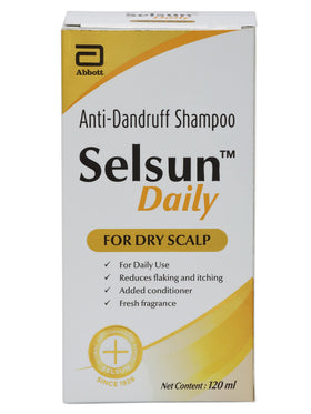 Abbott Selsun Daily foamy lather for comfortable cleansing