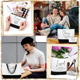 Abbylike Bible verse design on tote for faith-inspired style.