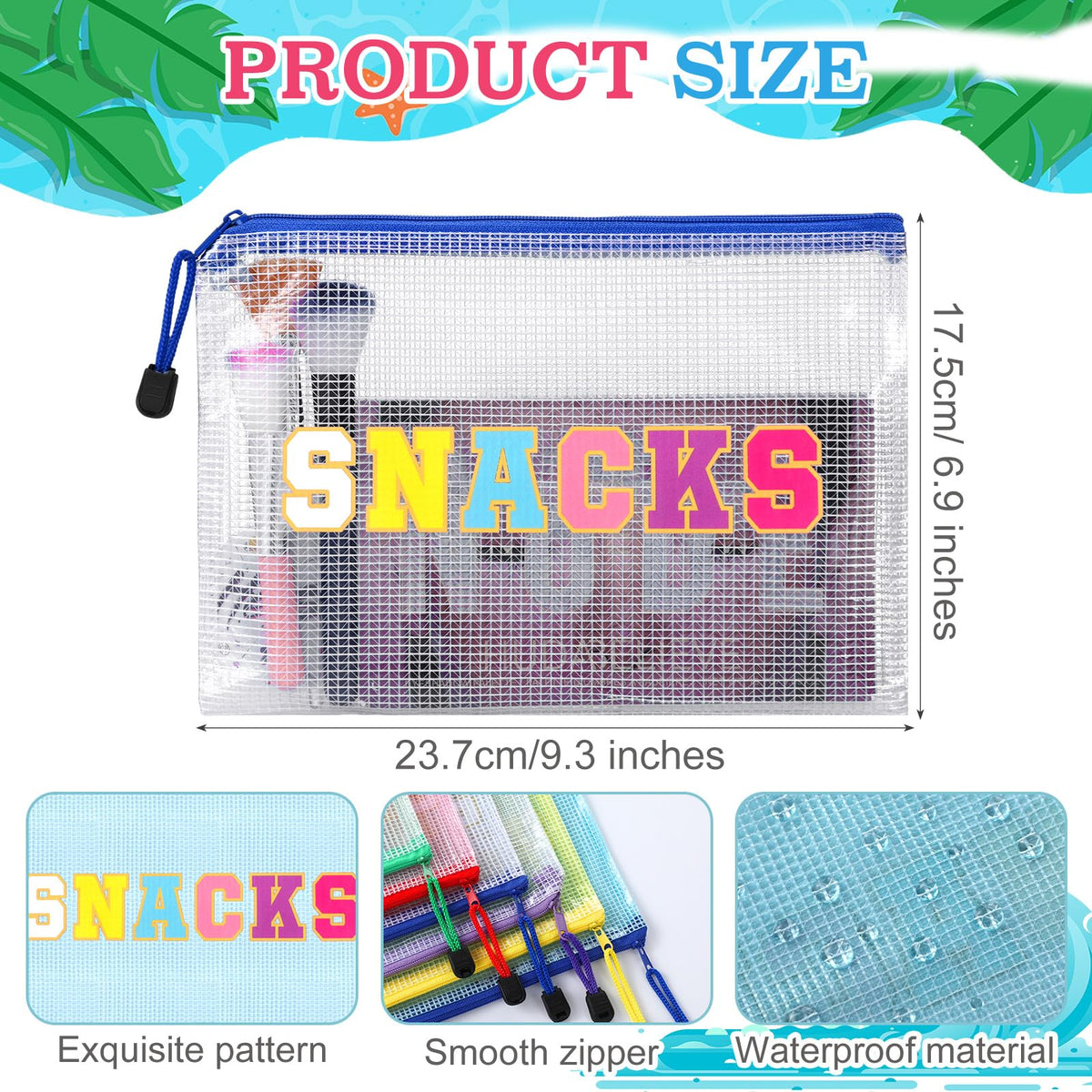 Abbylike clear makeup pouch with zipper, ideal for easy-access cosmetics.
