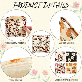Abbylike compact 13x13cm pouch demonstrates compact portability for handbags.