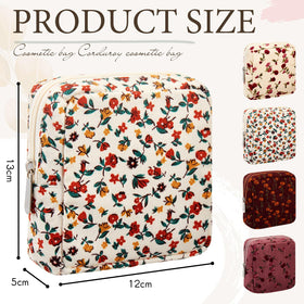 Abbylike corduroy purses in rose, sturdy outer fabric for daily use.