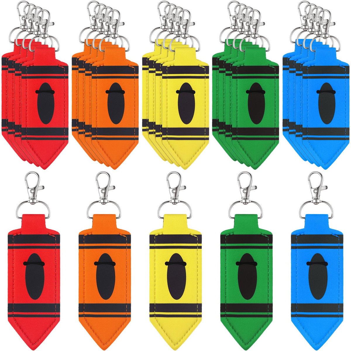 Abbylike crayon lip balm holder keychain keeps balm within reach while on the go.