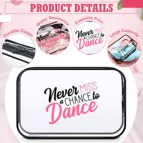 Abbylike dance team bags waterproof PVC case protects cosmetics during travel