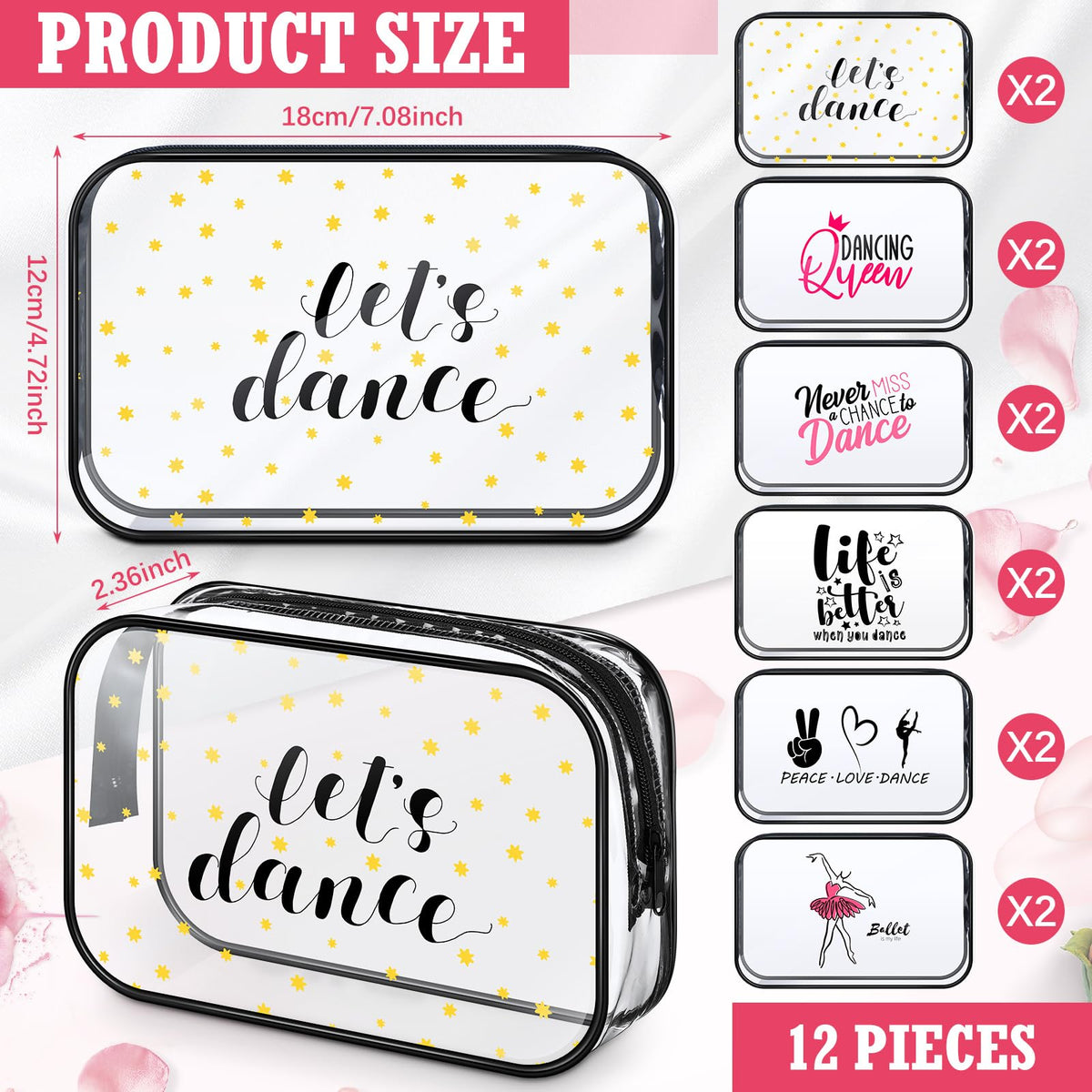 Abbylike dance team bags with zipper-secure closure to keep items safe on tours