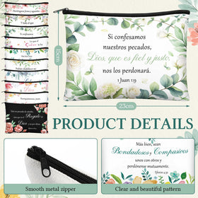 Abbylike durable canvas makeup bags with sturdy zippers and easy cleaning.