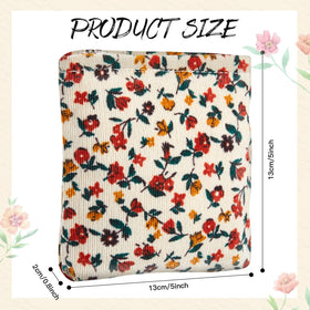Abbylike floral corduroy pouch showcases feminine design for stylish daytime use.