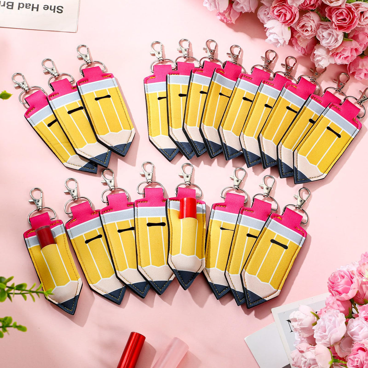 Abbylike pocket-size lip balm holder for women fits standard lip care items.