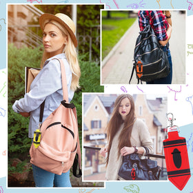 Abbylike purse clip lip balm holder secures in a bag for easy reach.