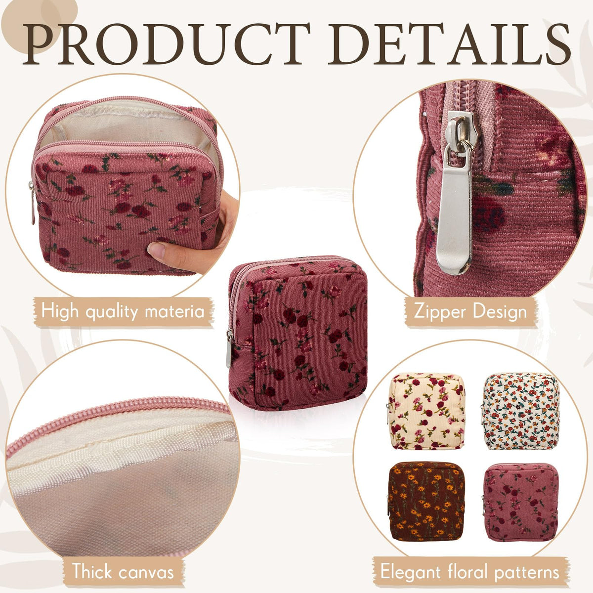 Abbylike travel-friendly makeup pouch fits purses and totes with ease.