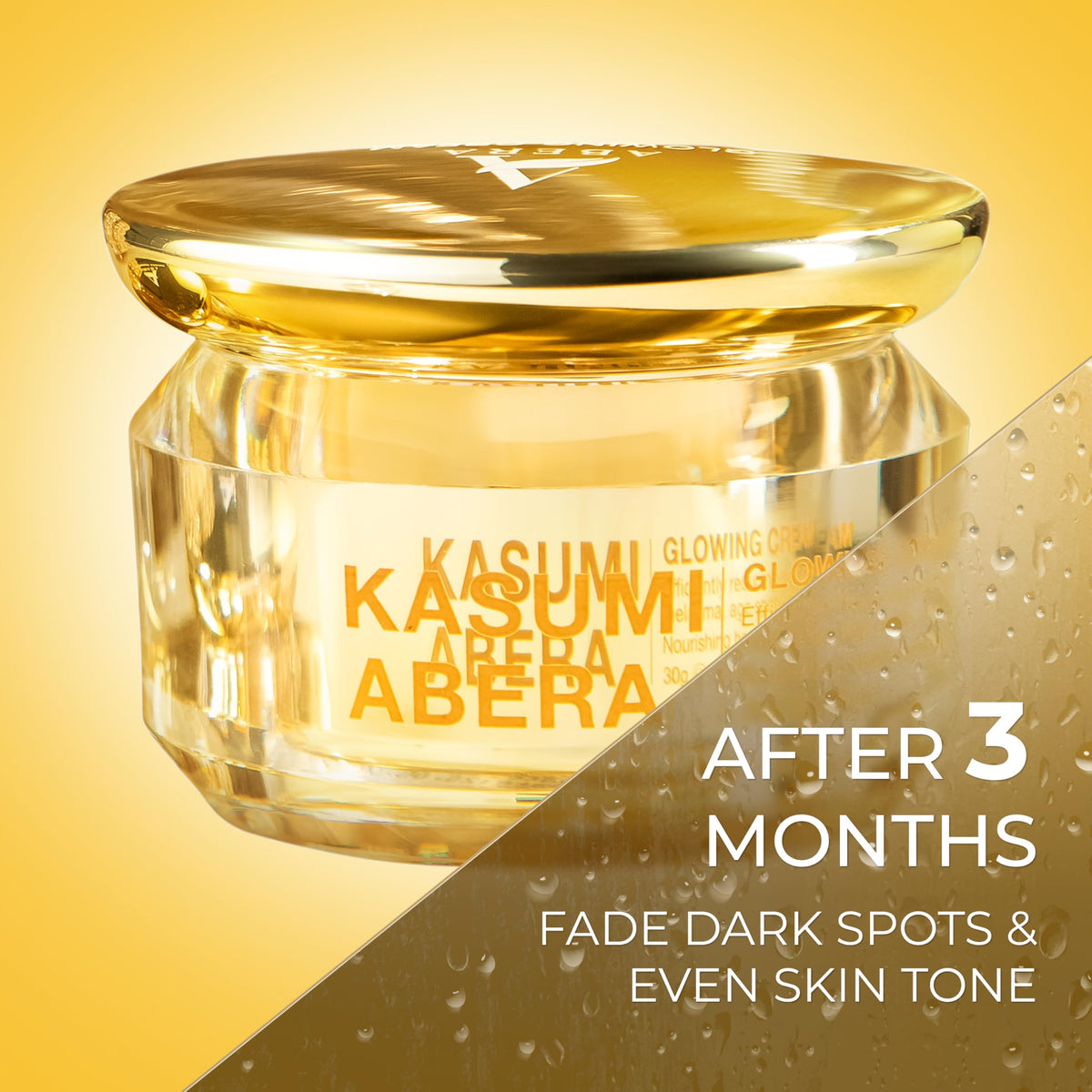 ABERA Kasumi Glowing Cream ginseng extract for revitalized skin appearance.