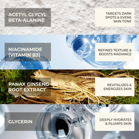 ABERA Kasumi Glowing Cream niacinamide for even tone support.