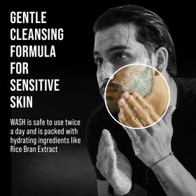 ABERA Nolan daily cleanser rice bran image hints at elasticity and brightness support