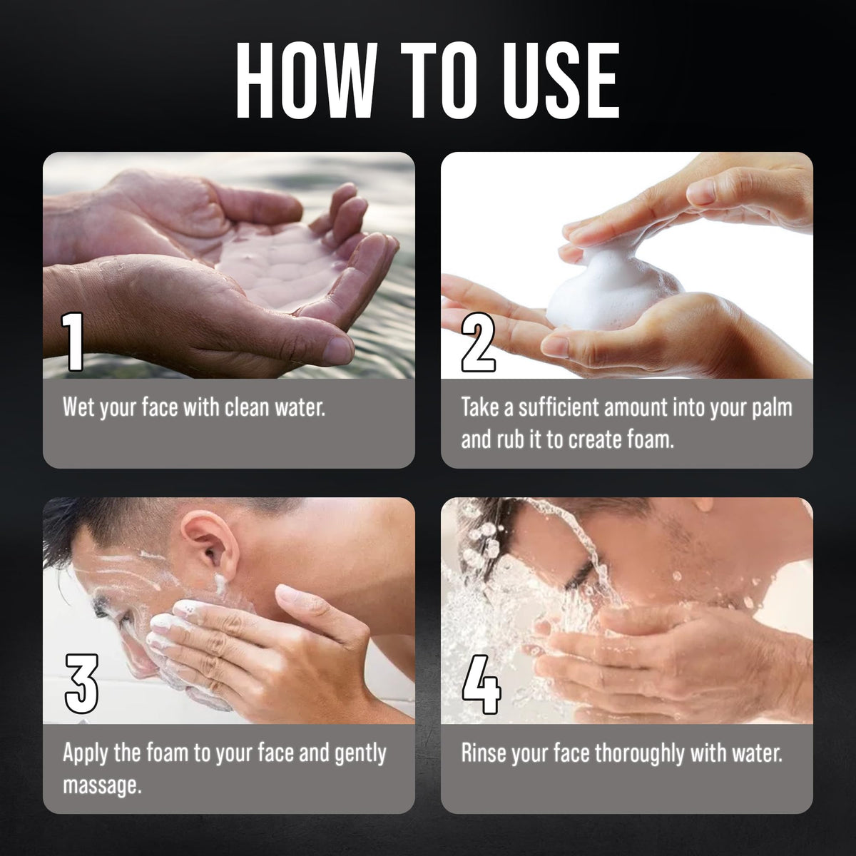 ABERA Nolan daily cleanser zincsebum graphic indicates oil control and shine reduction