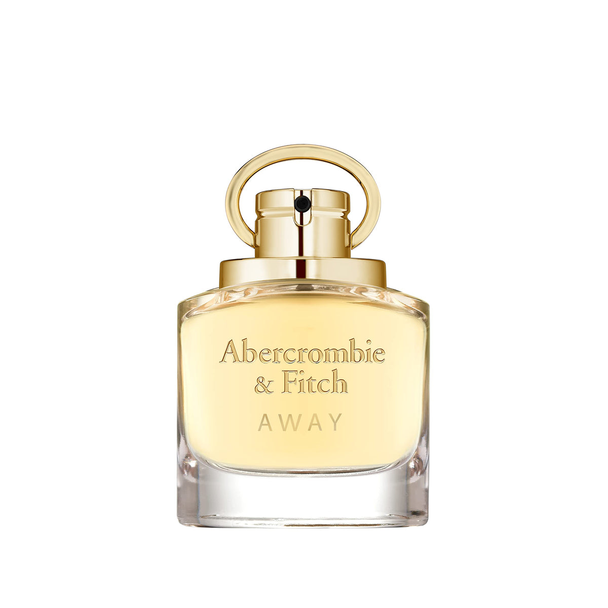 Abercrombie & Fitch Away bottle front, sleek fragrance design for daily wear
