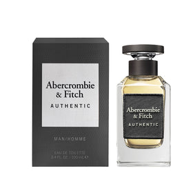Abercrombie & Fitch Fitch Authentic Men EDT bottle angled showing premium packaging.