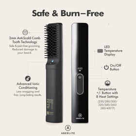 Go 2 anti-scald comb tooth technology enables gentle beard straightening