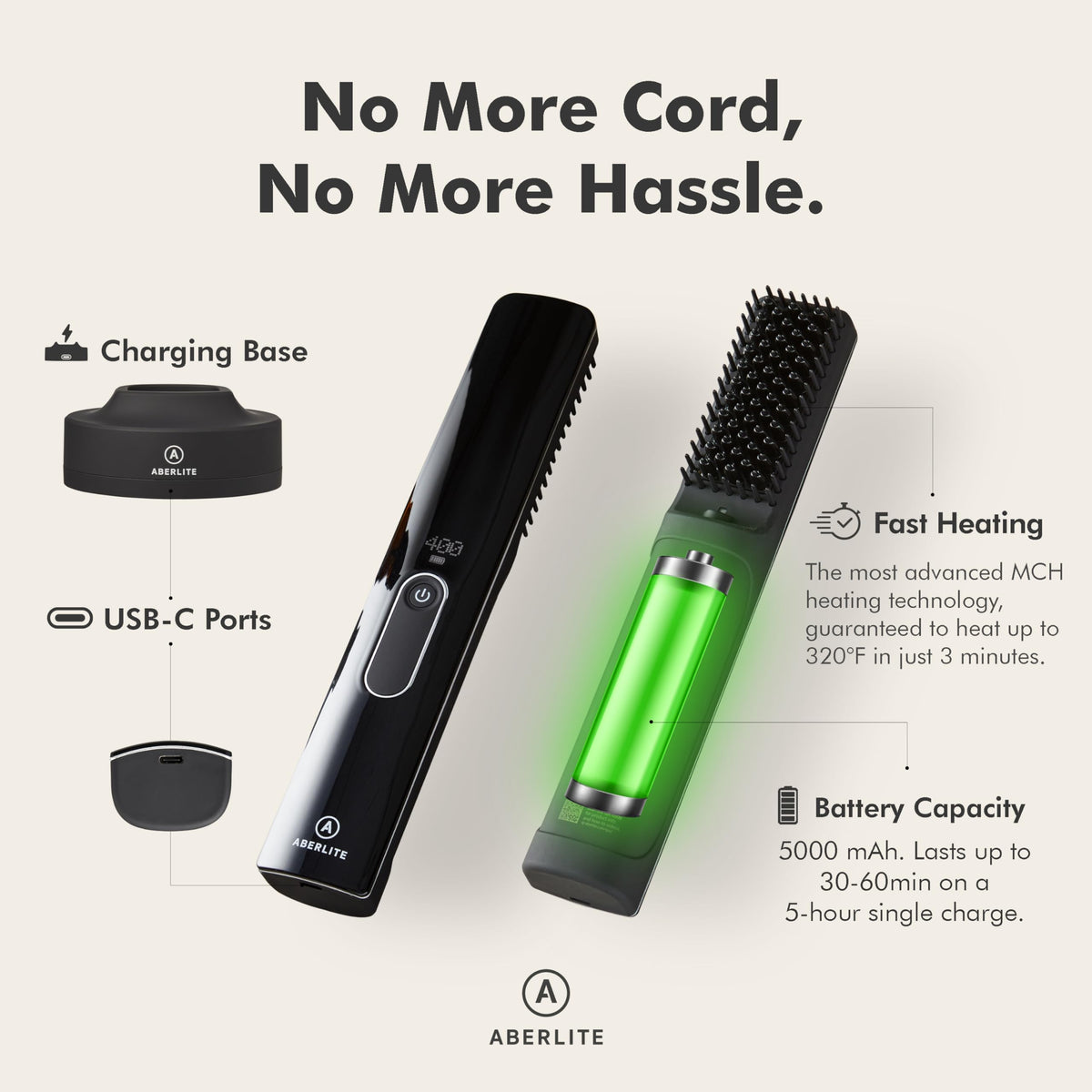 Aberlite Go 2 ionic conditioning reduces frizz and snagging