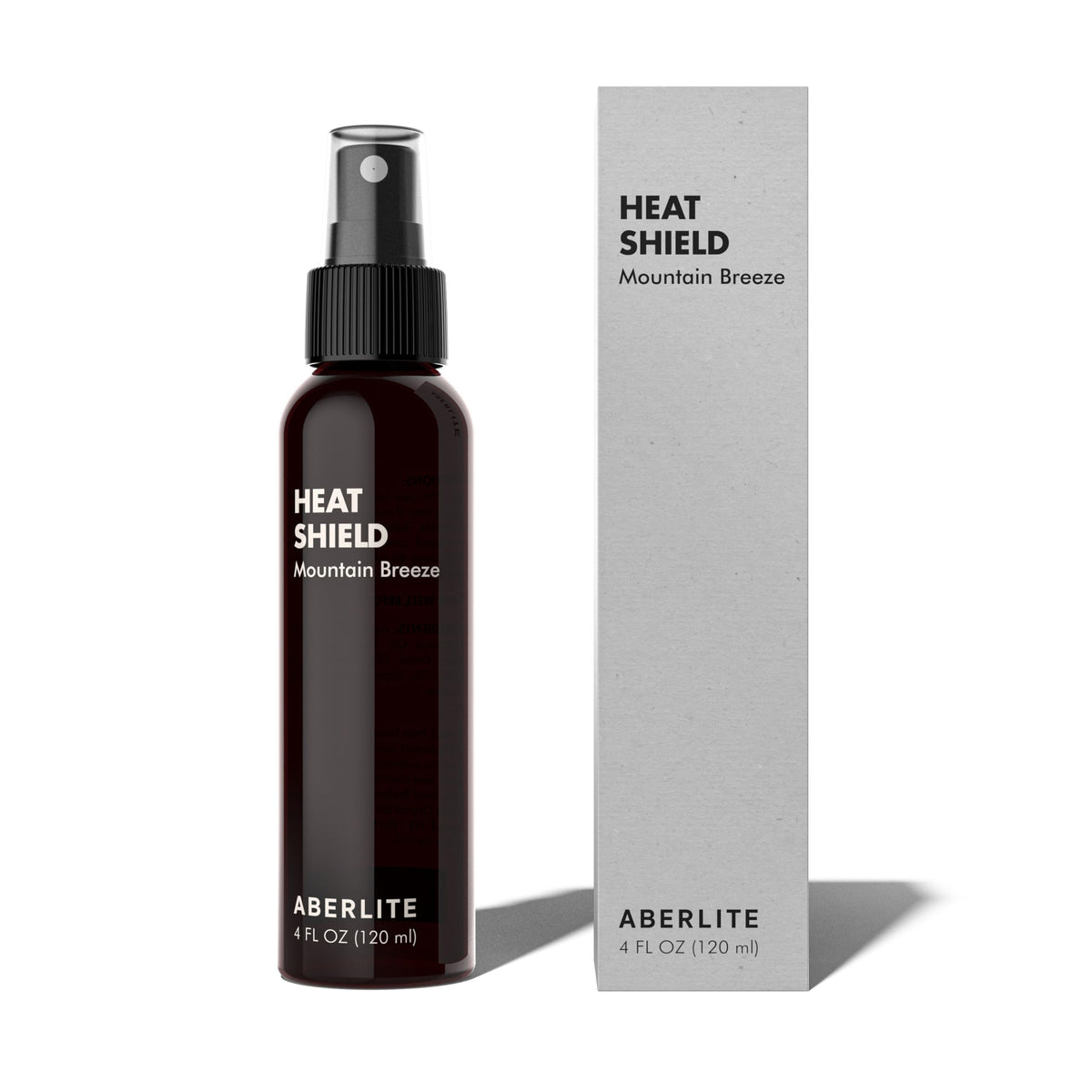 Aberlite Heat Shield spray bottle for protective heat styling of hair and beard.