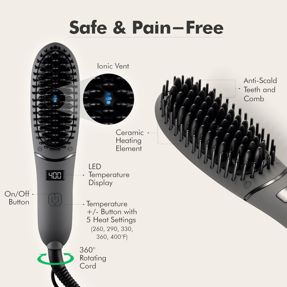 Aberlite Pocket one-handed operation enables easy styling anywhere.
