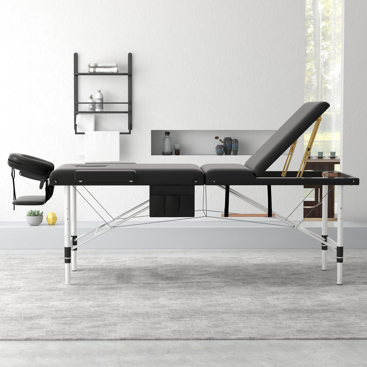 ABET massage table detachable oil pocket keeps essential oils within easy reach