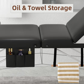 ABET massage table face cradle and armrest enhance client comfort during treatments