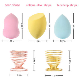 Abgream olive-shaped sponges with flat edge for smooth edge blending