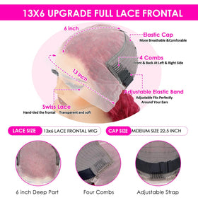 Abhayy burgundy wig cap with four combs and adjustable strap for secure fit