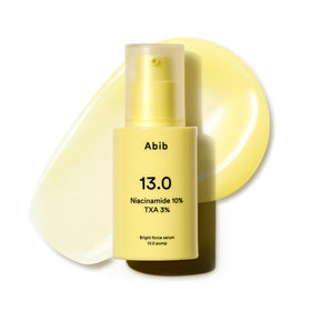 Abib Bright Force Serum bottle with pump for precise, hygienic dispensing
